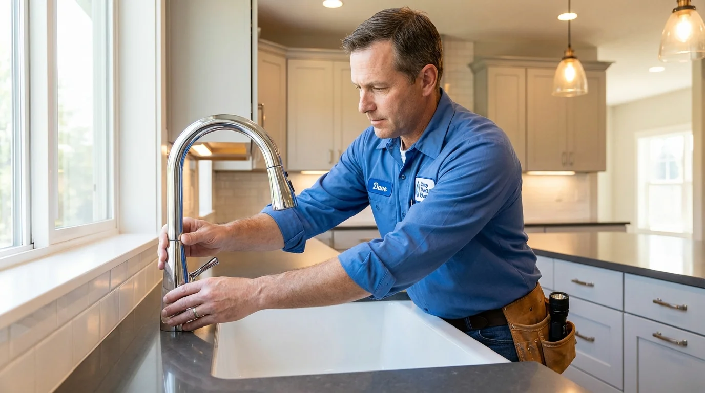 Kitchen faucet installation by Johns Plumbing LLC in Hewitt