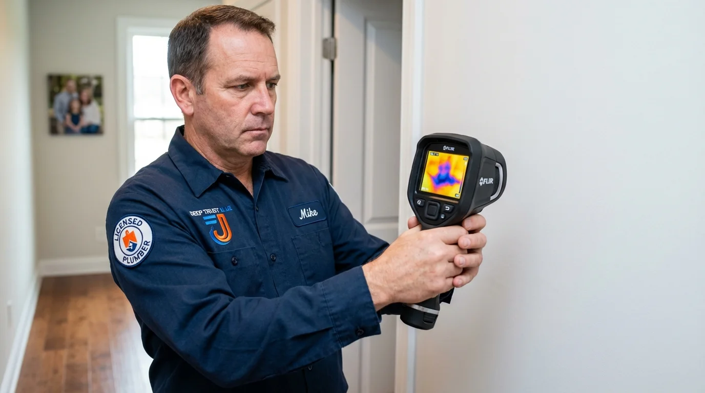 Thermal imaging leak detection by Johns Plumbing LLC in Hewitt